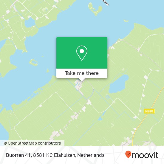 Buorren 41, 8581 KC Elahuizen kaart