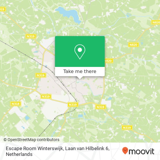 Escape Room Winterswijk, Laan van Hilbelink 6 kaart