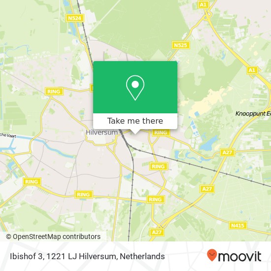 Ibishof 3, 1221 LJ Hilversum kaart