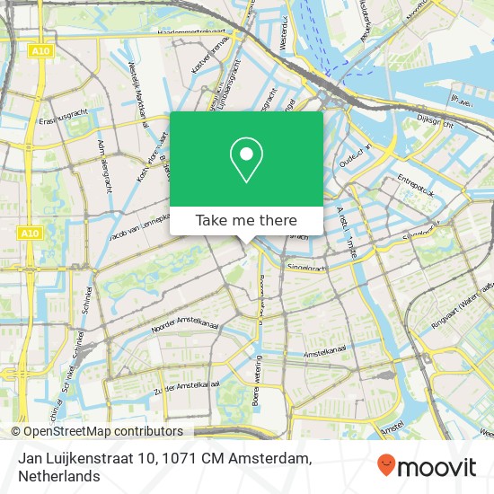 Jan Luijkenstraat 10, 1071 CM Amsterdam kaart