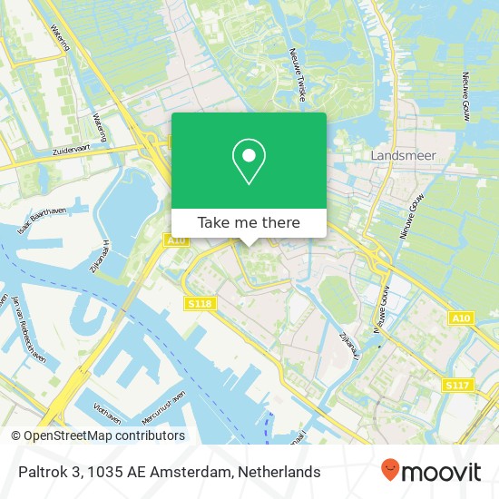 Paltrok 3, 1035 AE Amsterdam kaart