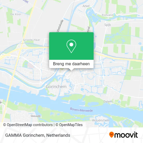 GAMMA Gorinchem kaart