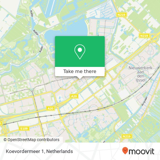 Koevordermeer 1, 3068 KS Rotterdam kaart
