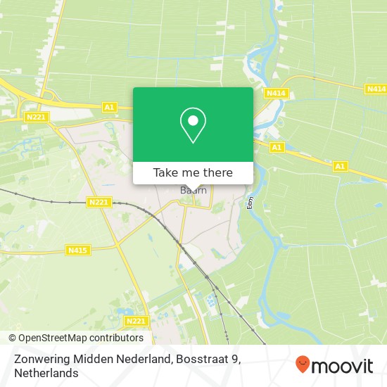 Zonwering Midden Nederland, Bosstraat 9 kaart