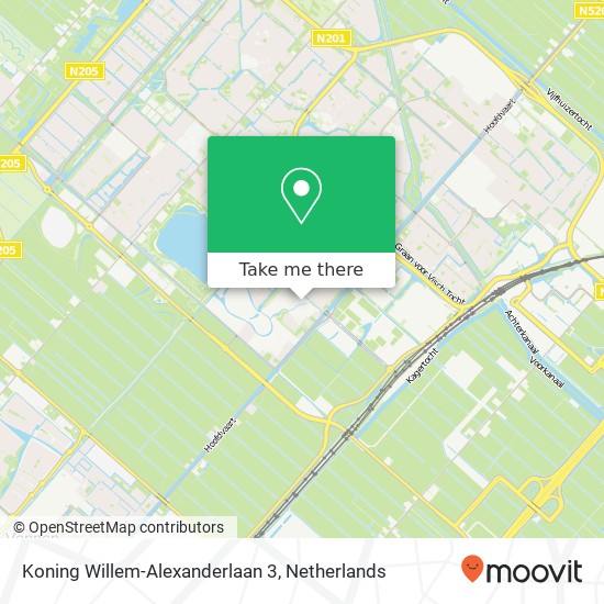 Koning Willem-Alexanderlaan 3, 2131 Hoofddorp kaart