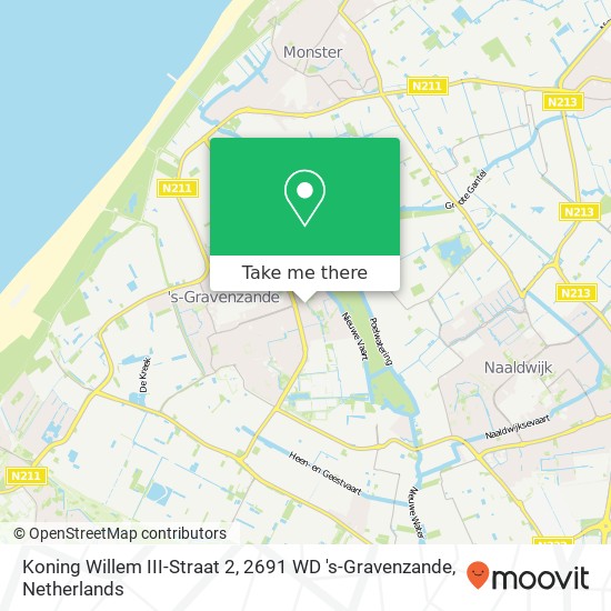 Koning Willem III-Straat 2, 2691 WD 's-Gravenzande kaart