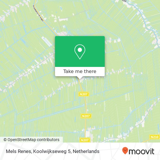 Mels Renes, Koolwijkseweg 5 kaart