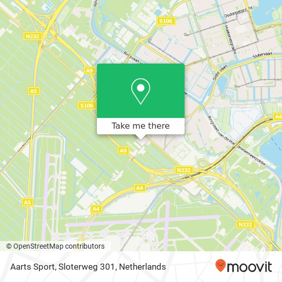 Aarts Sport, Sloterweg 301 kaart