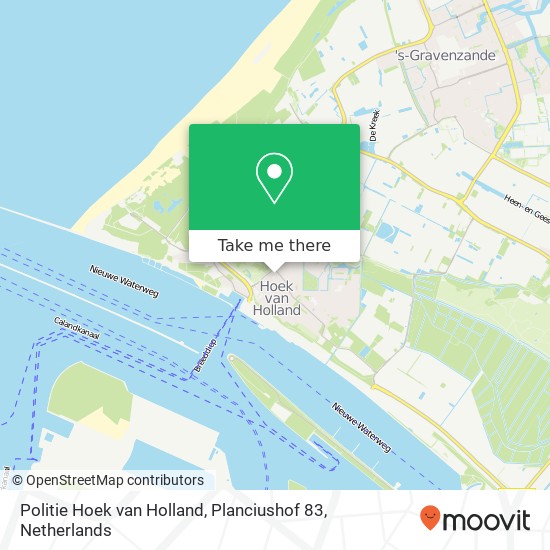 Politie Hoek van Holland, Planciushof 83 kaart