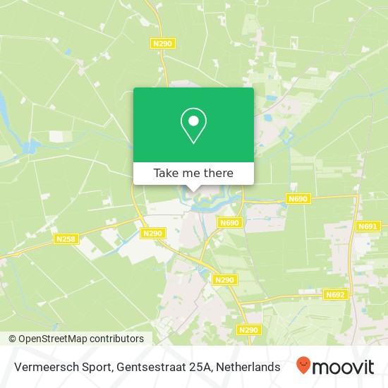 Vermeersch Sport, Gentsestraat 25A kaart