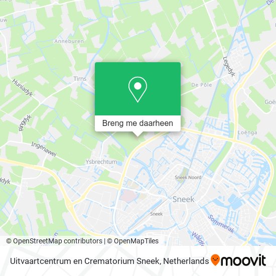 Uitvaartcentrum en Crematorium Sneek kaart
