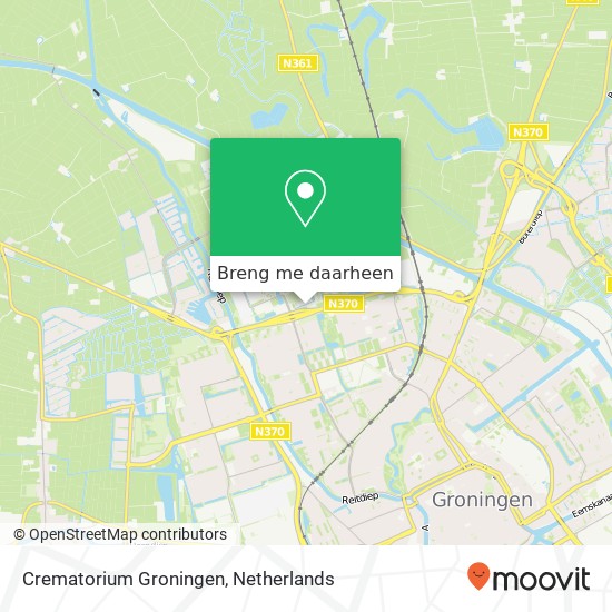 Crematorium Groningen, Crematoriumlaan kaart