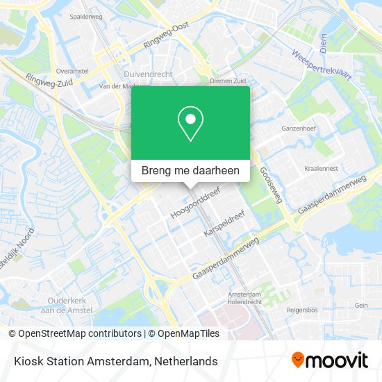 Kiosk Station Amsterdam kaart