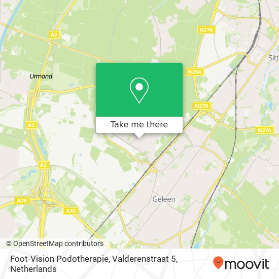 Foot-Vision Podotherapie, Valderenstraat 5 kaart