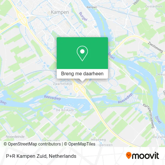 P+R Kampen Zuid kaart
