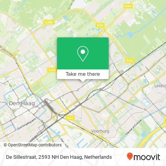 De Sillestraat, 2593 NH Den Haag kaart