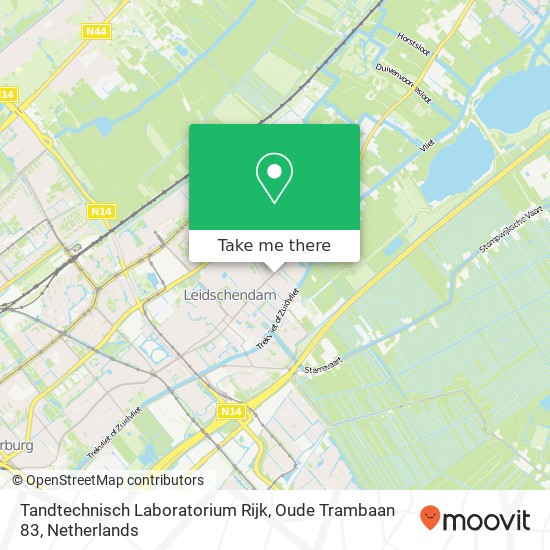 Tandtechnisch Laboratorium Rijk, Oude Trambaan 83 kaart