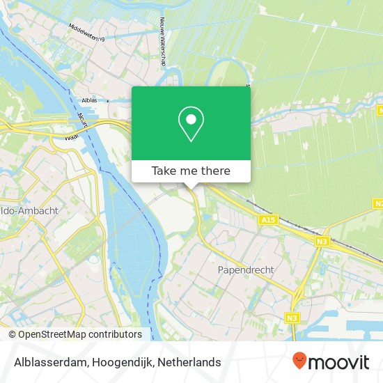Alblasserdam, Hoogendijk kaart