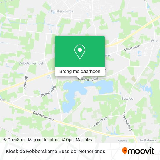 Kiosk de Robberskamp Bussloo kaart