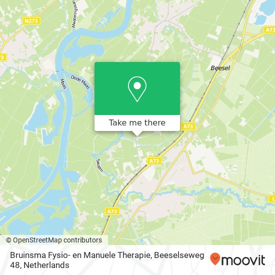 Bruinsma Fysio- en Manuele Therapie, Beeselseweg 48 kaart