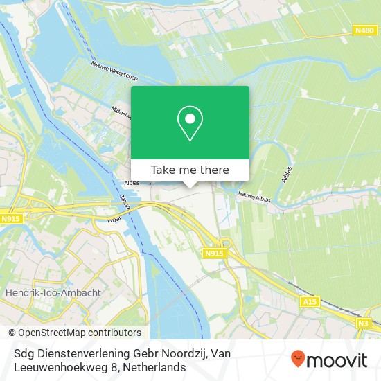 Sdg Dienstenverlening Gebr Noordzij, Van Leeuwenhoekweg 8 kaart