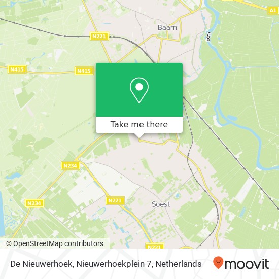 De Nieuwerhoek, Nieuwerhoekplein 7 kaart