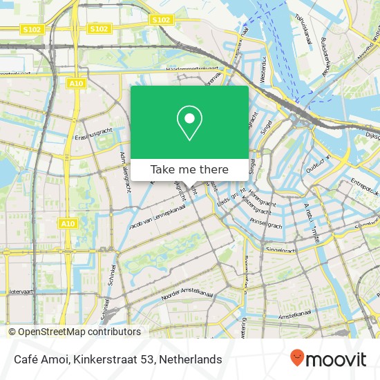 Café Amoi, Kinkerstraat 53 kaart