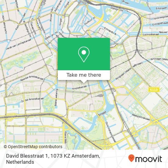 David Blesstraat 1, 1073 KZ Amsterdam kaart