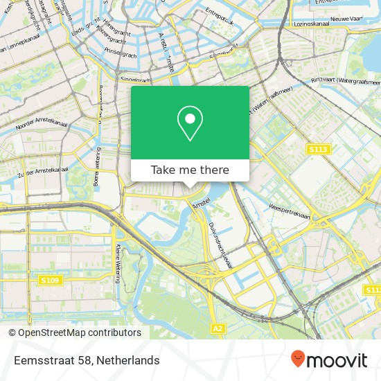 Eemsstraat 58, 1079 TK Amsterdam kaart
