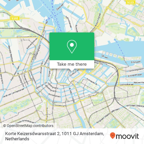 Korte Keizersdwarsstraat 2, 1011 GJ Amsterdam kaart