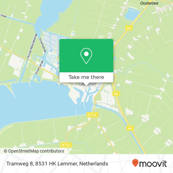 Tramweg 8, 8531 HK Lemmer kaart