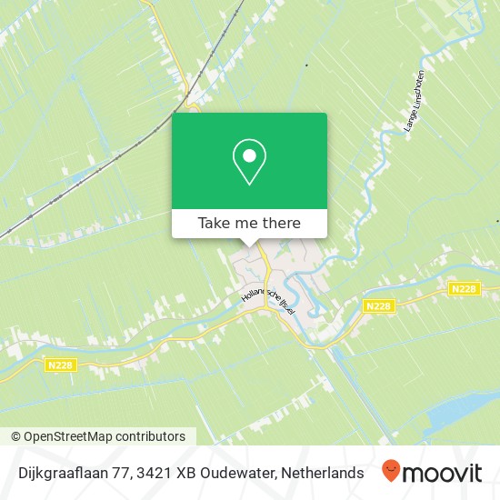 Dijkgraaflaan 77, 3421 XB Oudewater kaart