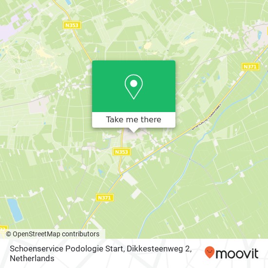Schoenservice Podologie Start, Dikkesteenweg 2 kaart