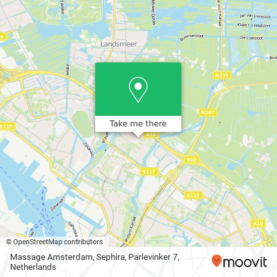 Massage Amsterdam, Sephira, Parlevinker 7 kaart