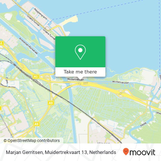 Marjan Gerritsen, Muidertrekvaart 13 kaart