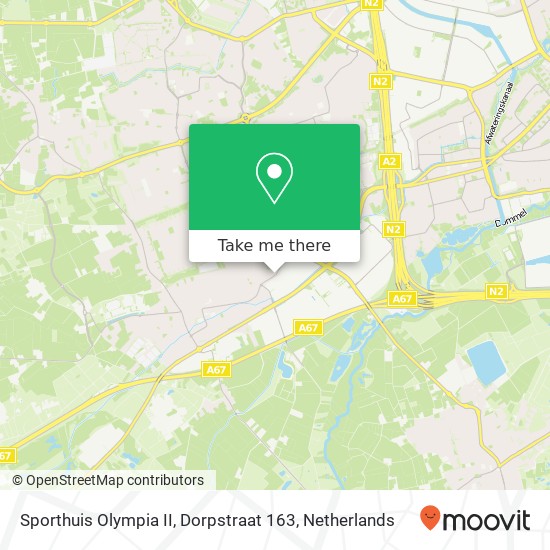 Sporthuis Olympia II, Dorpstraat 163 kaart
