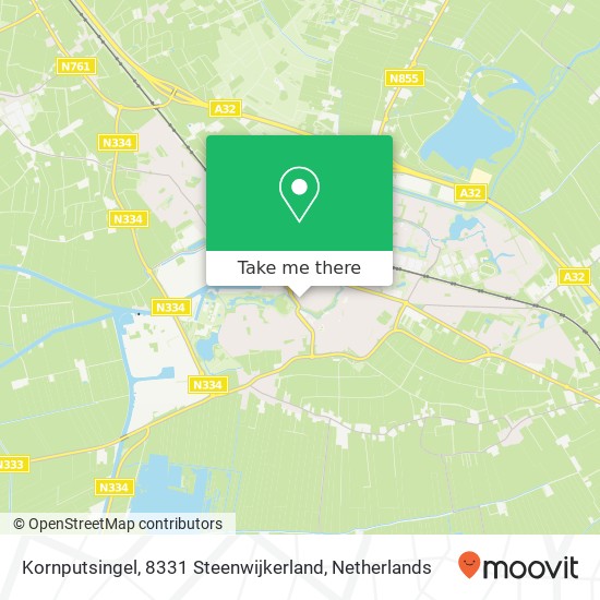 Kornputsingel, 8331 Steenwijkerland kaart