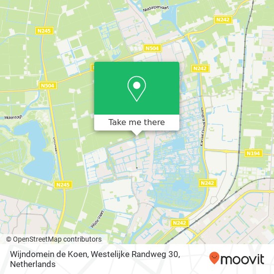 Wijndomein de Koen, Westelijke Randweg 30 kaart