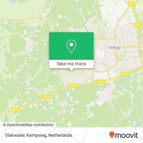 Vlakwater, Kempweg kaart