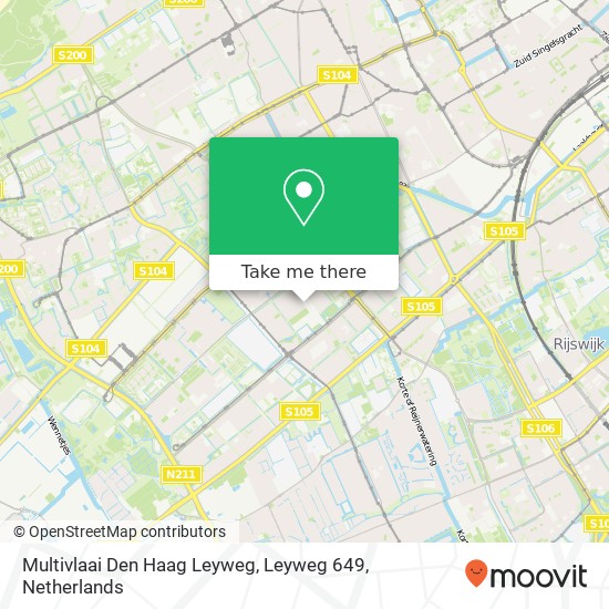 Multivlaai Den Haag Leyweg, Leyweg 649 kaart