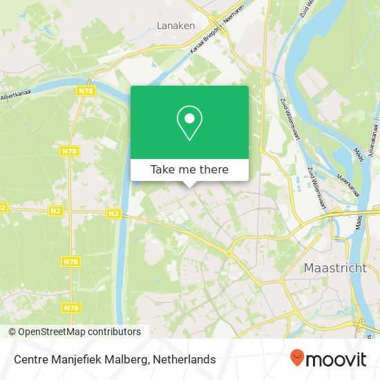 Centre Manjefiek Malberg kaart