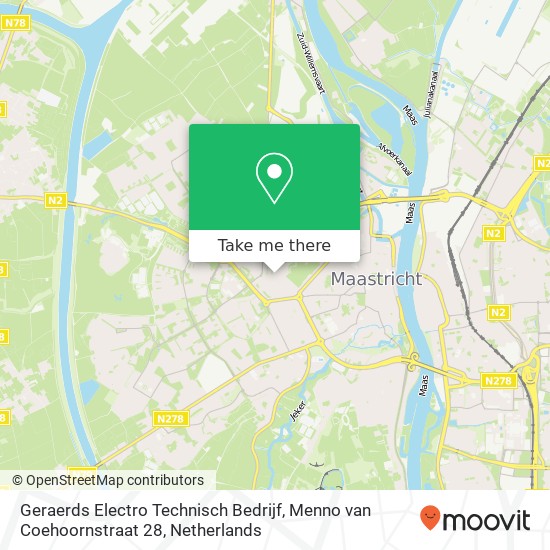 Geraerds Electro Technisch Bedrijf, Menno van Coehoornstraat 28 kaart