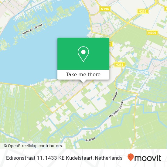 Edisonstraat 11, 1433 KE Kudelstaart kaart