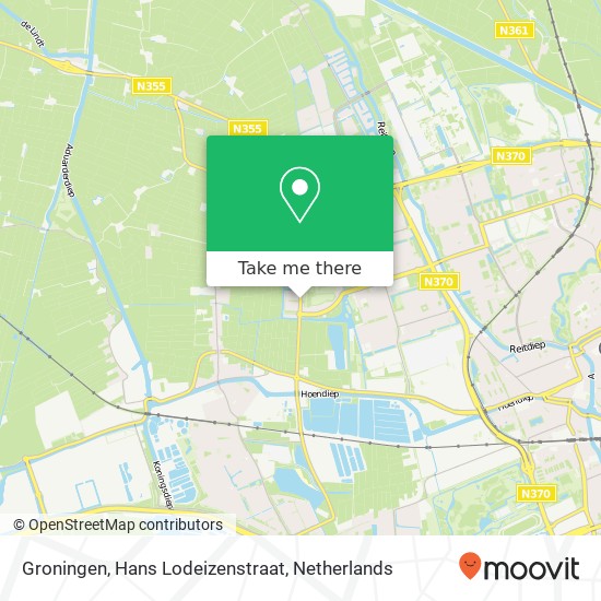 Groningen, Hans Lodeizenstraat kaart