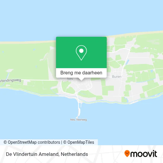 De Vlindertuin Ameland kaart