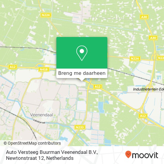 Auto Versteeg Buurman Veenendaal B.V., Newtonstraat 12 kaart