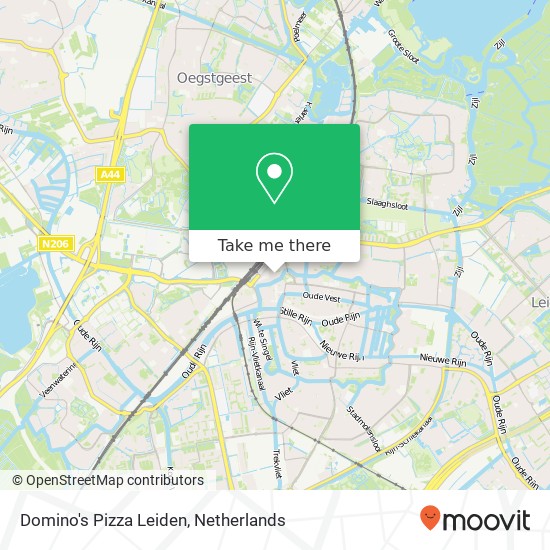 Domino's Pizza Leiden, Stationsweg 17 kaart