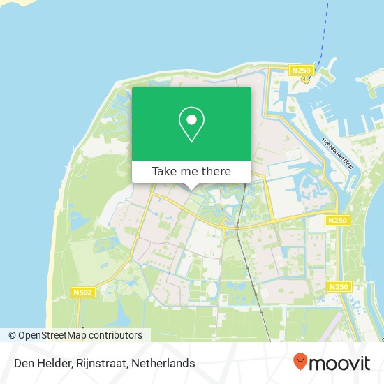 Den Helder, Rijnstraat kaart