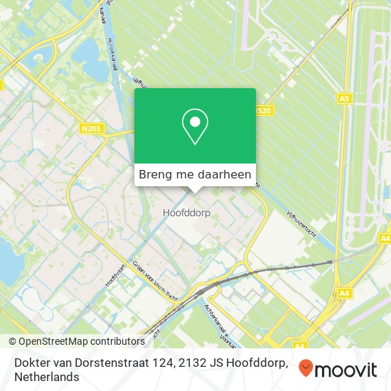 Dokter van Dorstenstraat 124, 2132 JS Hoofddorp kaart