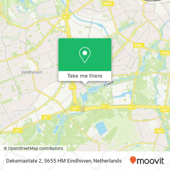 Dekemastate 2, 5655 HM Eindhoven kaart